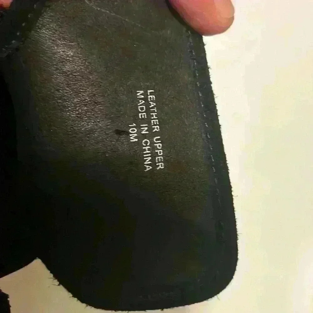 J/Slides black faux fur, size 10 - Picture 3 of 5